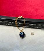 Exquisite evil eye gold plated watch charm