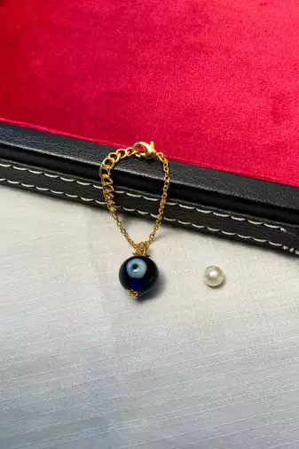 Exquisite evil eye gold plated watch charm