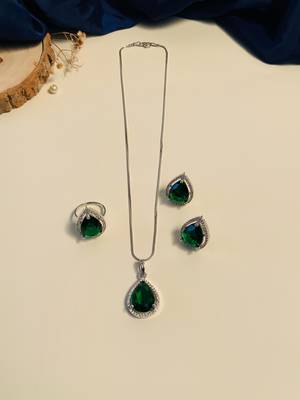 Silver-plated ad jewellery set 1