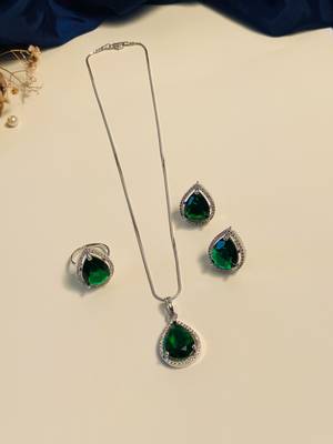 Silver-plated ad jewellery set 2