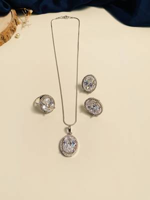Silver-plated ad jewellery set 1