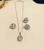 Silver-plated ad jewellery set