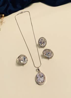Silver-plated ad jewellery set 2