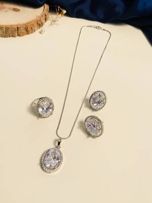 Silver-plated ad jewellery set 3