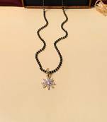 Latest gold plated american diamond mangalsutra