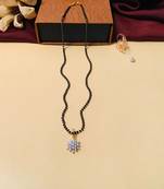 Latest gold plated american diamond mangalsutra