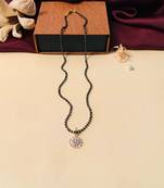 Latest gold plated american diamond mangalsutra