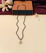 Latest gold plated american diamond mangalsutra