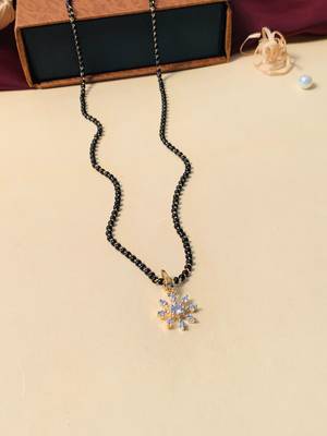 Latest gold plated american diamond mangalsutra 6