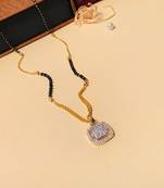 Latest gold plated american diamond mangalsutra