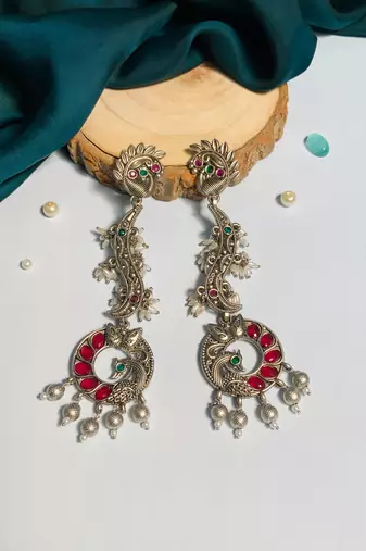Graceful high quality german silver earrings