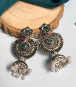 Graceful high quality german silver earrings