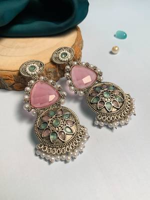 Graceful high quality german silver earrings 4