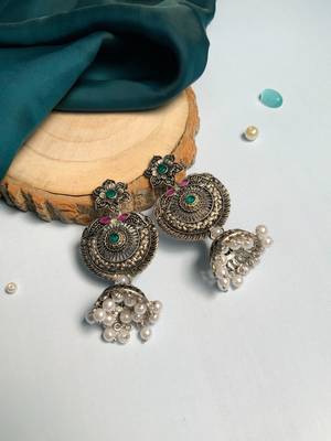 Graceful high quality german silver earrings 3