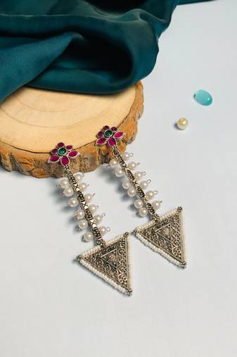 Graceful high quality german silver earrings