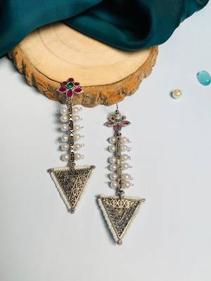 Graceful high quality german silver earrings 2