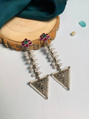 Graceful high quality german silver earrings 4