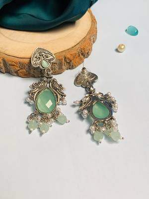 Graceful high quality german silver earrings 2