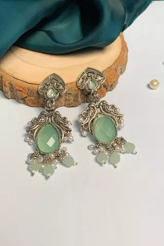 Graceful high quality german silver earrings