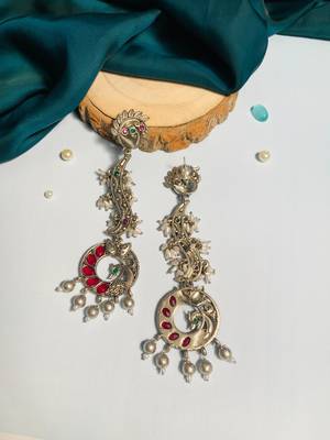 Graceful high quality german silver earrings 2