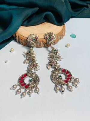 Graceful high quality german silver earrings 3