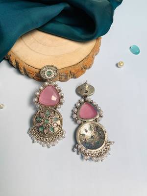 Graceful high quality german silver earrings 2