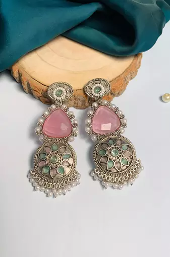 Graceful high quality german silver earrings