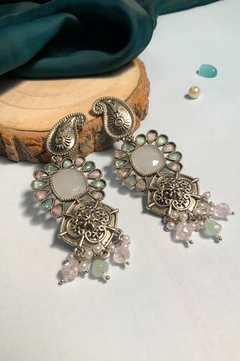 Graceful high quality german silver earrings