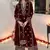 Maroon Velvet Golden Sequin Embroidered Palazzo Suit with Dupatta - 