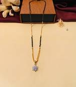 Latest gold plated american diamond mangalsutra