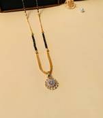 Latest gold plated american diamond mangalsutra