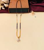 Latest gold plated american diamond mangalsutra