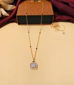 Latest gold plated american diamond mangalsutra