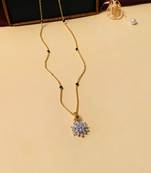 Latest gold plated american diamond mangalsutra