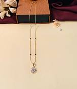 Latest gold plated american diamond mangalsutra