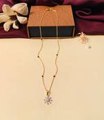 Latest gold plated american diamond mangalsutra