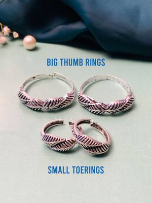 Set of 6 silver plated anklet & adjustable toe ring 3