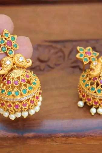 Matte finish earring