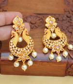 Matte finish peacock earring