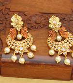 Matte finish peacock earring