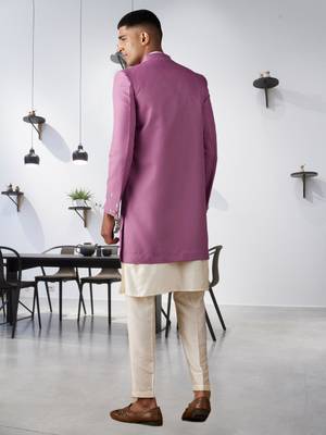 Men's purple indo western sherwani 4