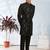 Men's black indo western sherwani