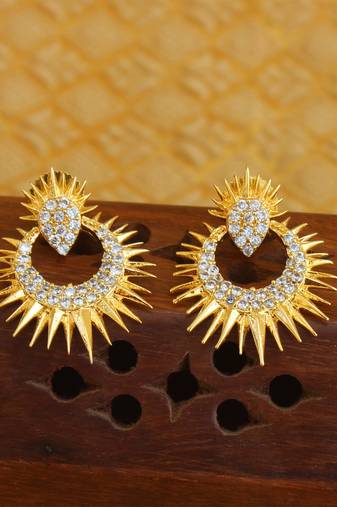 Gold platted cz earring