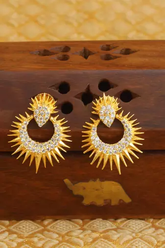 Gold platted cz earring
