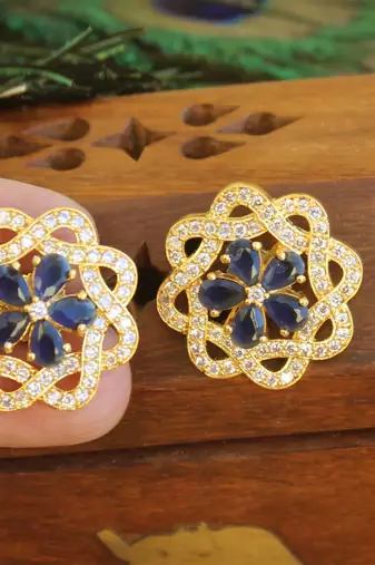 Gold platted cz earring