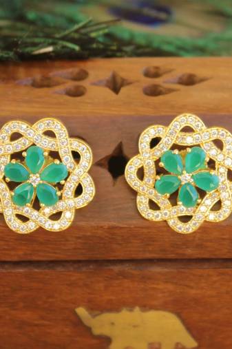 Gold platted cz earring