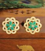Gold platted cz earring