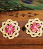 Gold platted cz earring