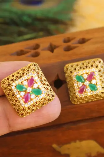 Matte finish earring