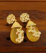 Gold platted cz earring